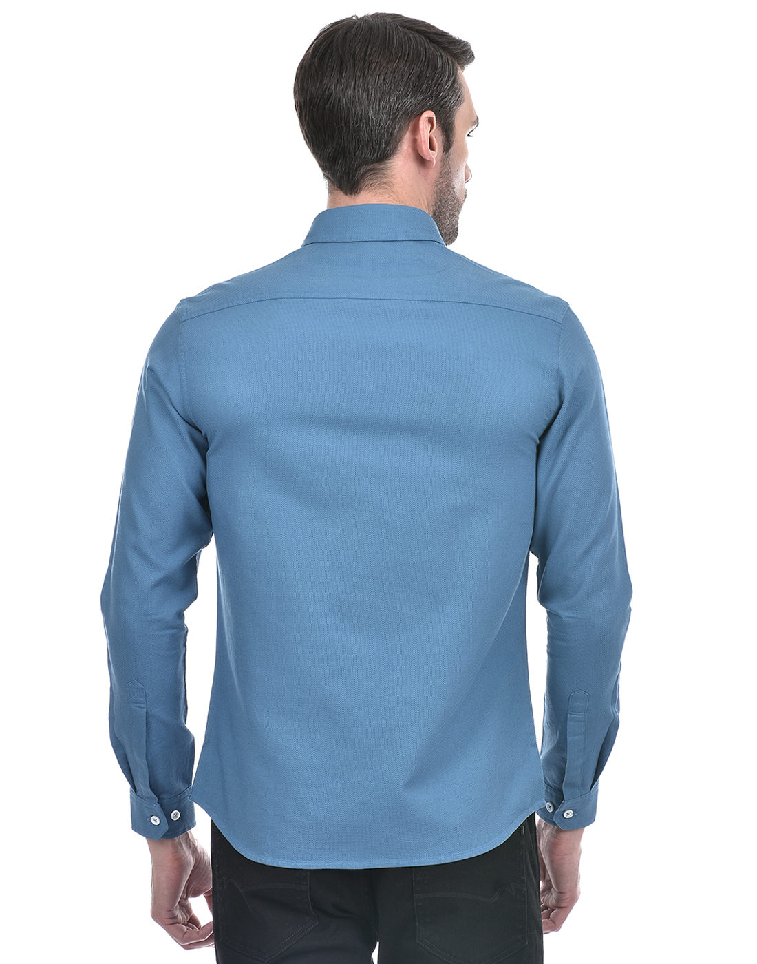 Numero Uno Men Solid Blue Shirt